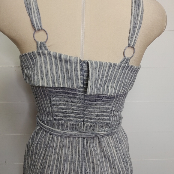 AEO striped wide leg belted jumpsuit size 0 - Picture 7 of 15